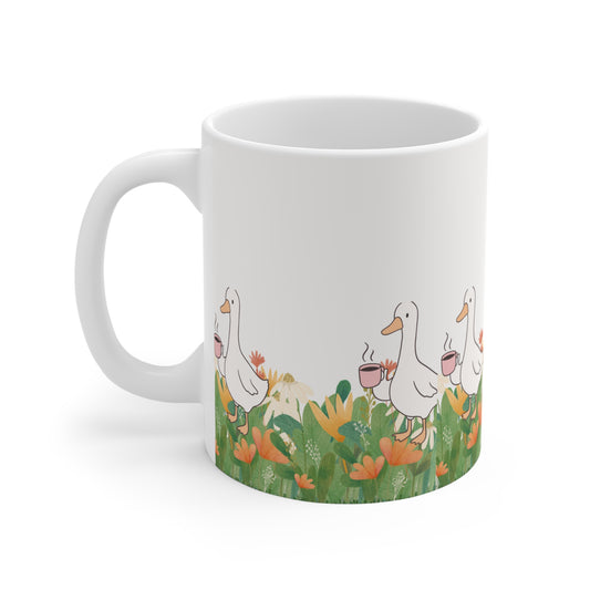 Charming Duck-Themed 11oz Mug, Gift for Nature Lovers, Kitchen Decor, Tea or Coffee Mug, Rustic Home Decor, Unique Gift Idea