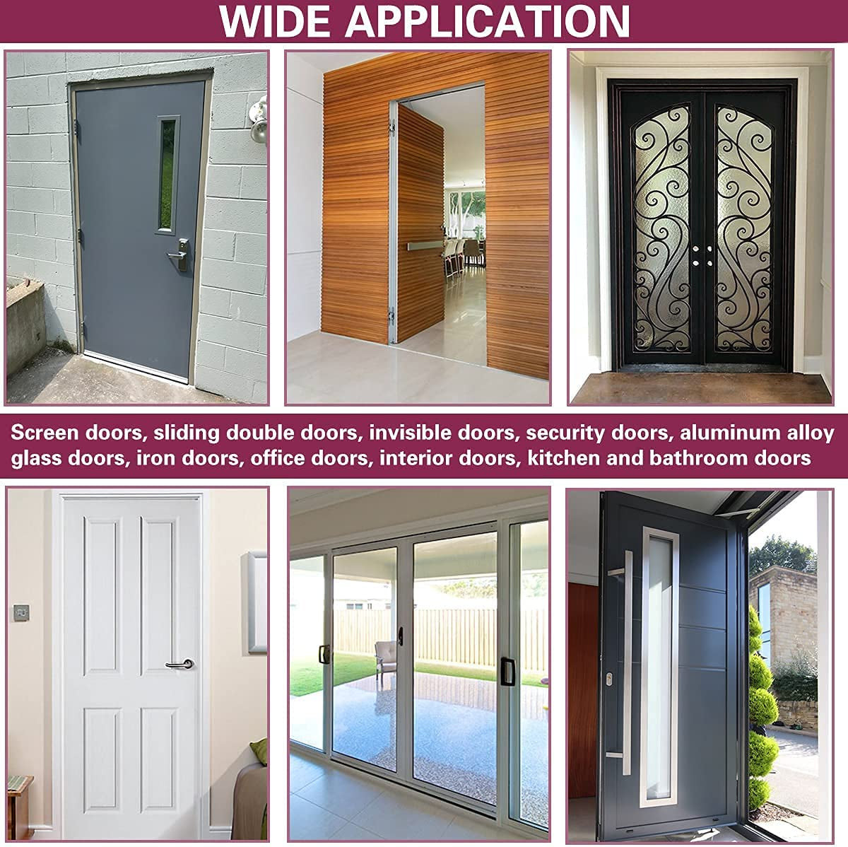 KAKALUOTE Punch-Free Automatic Sensor Door Closer, Multifunctional Auto Door Closer with Drawstring, Residential Commercial Use (1 Pack)