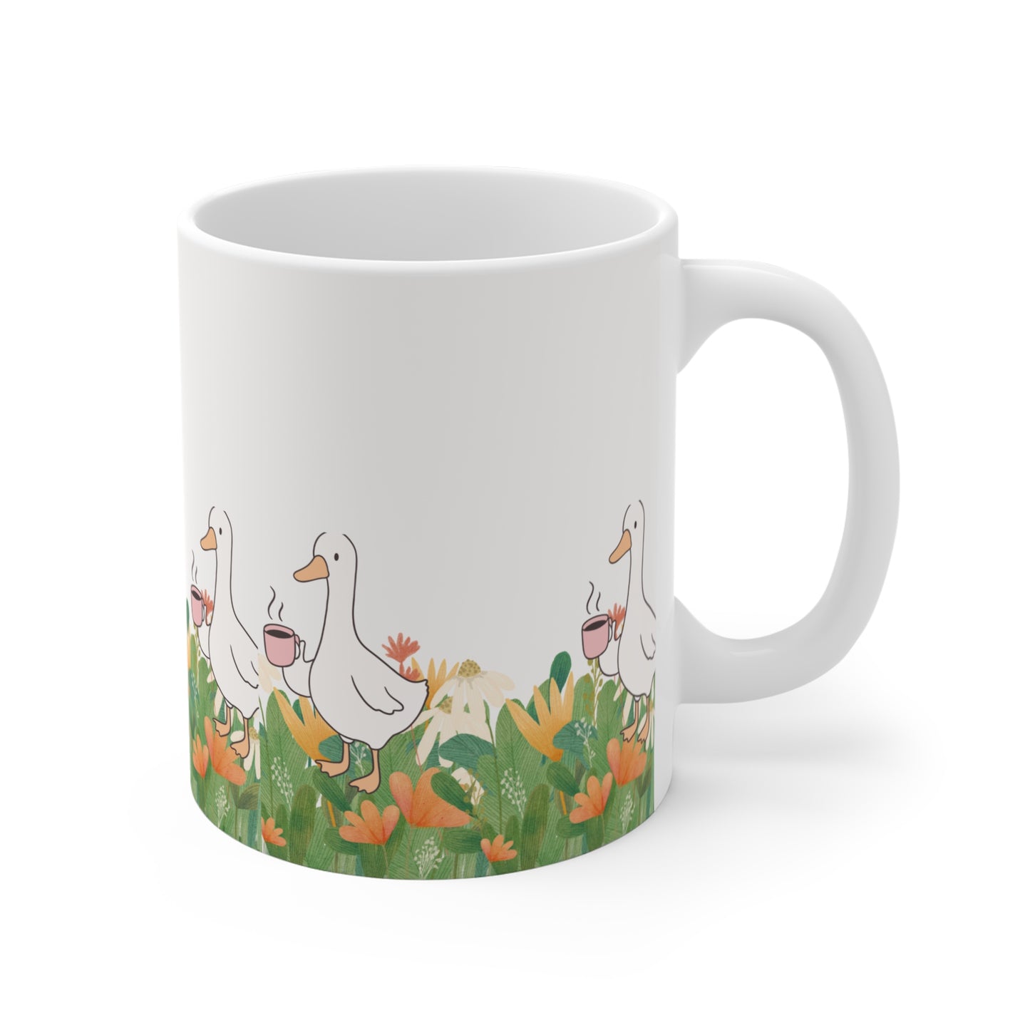 Charming Duck-Themed 11oz Mug, Gift for Nature Lovers, Kitchen Decor, Tea or Coffee Mug, Rustic Home Decor, Unique Gift Idea
