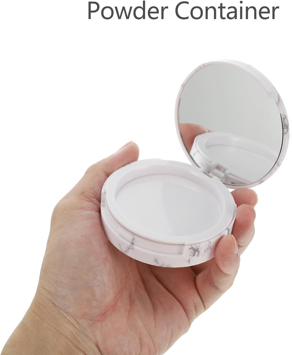 Makeup Powder Container Pressed Powder Box 2Pcs Compact Cosmetic Powder Containers Makeup Empty Loose Powder Boxes (Assorted Color) Makeup Powder Puff