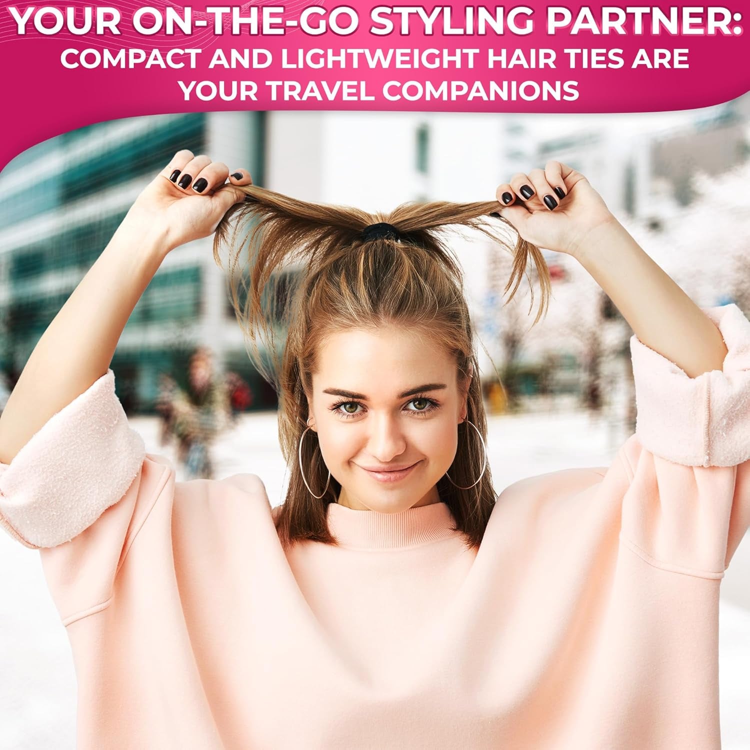 100 Pcs Soft Black Hair Ties Bulk – 1.9" Seamless Cotton Ponytail Holders, Small Black Elastic Hair Ties No Damage, Breathable & Gentle to Wear – Elasticity & Strength, Reliable & Strong Hold